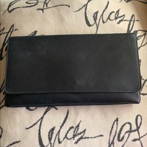 Black elongated clutch/purse